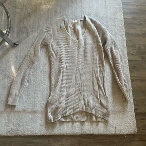 BP Ribbed V Neck Beige Sweater Women's Size XS